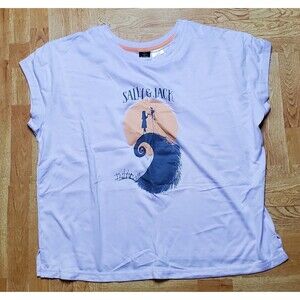 Disney Nightmare Before Christmas Sally & Jack Purple Graphic TShirt Size 2XL